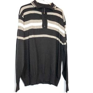 Pronti by Phita 1/4 Zip‎ Striped Pullover Sweater